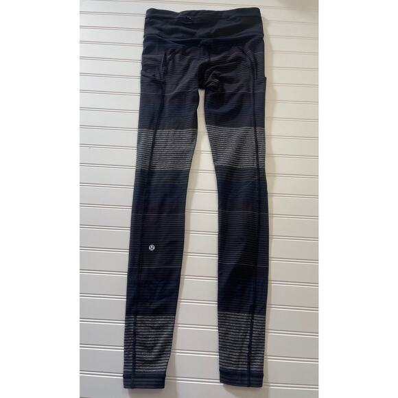 EUC Lululemon Speed Tight II Leggings OM Stripe Print Activewear - Size Womens 4 - Picture 6 of 10